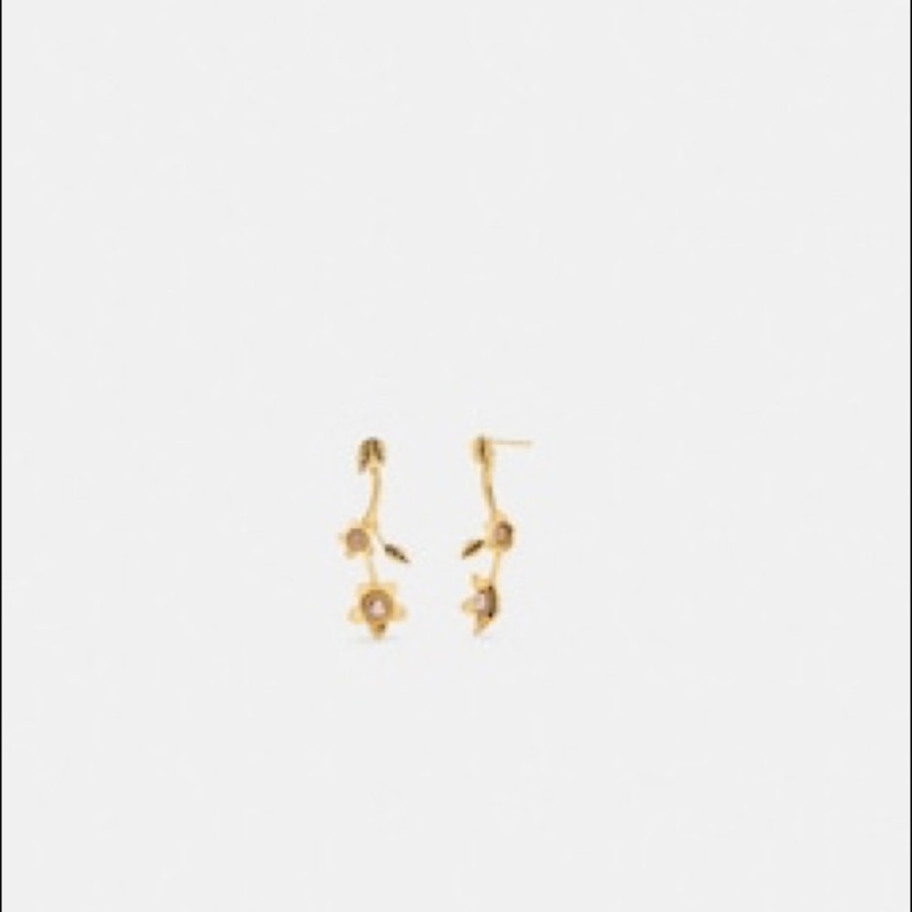 Coach Wildflower Pearl Drop Earrings